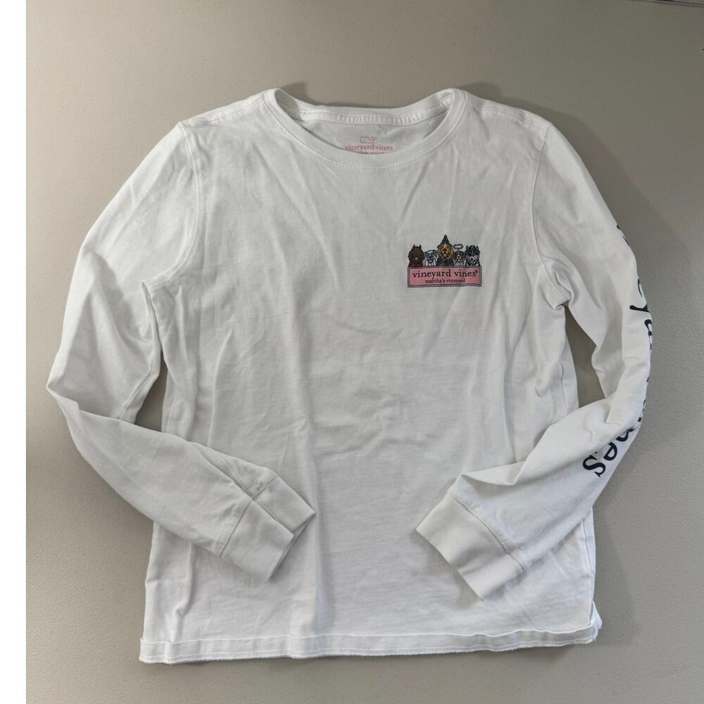 Vineyard Vines Halloween Dog Logo Box Long-Sleeve T-Shirt, size 8/10